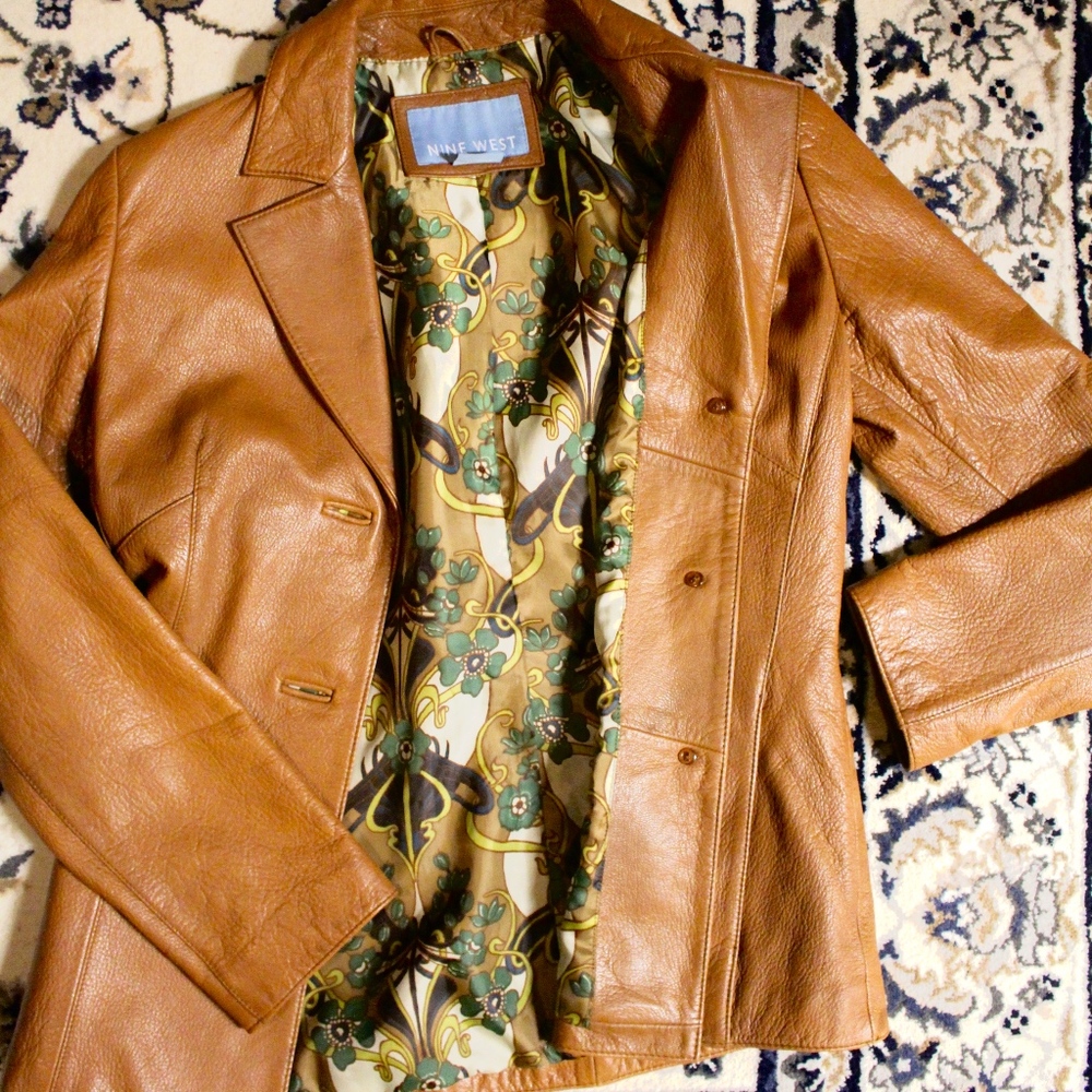 Nine West real leather jacket